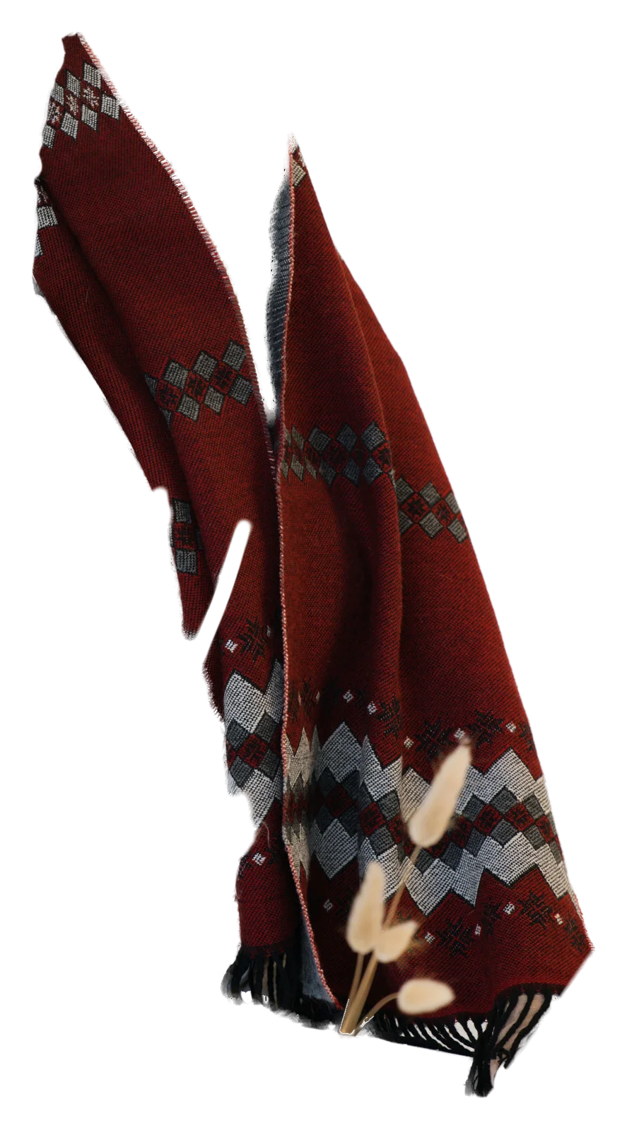 Geometric patterned shawl