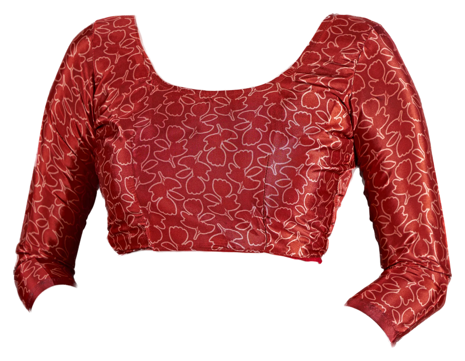 Printed three-quarter sari blouse