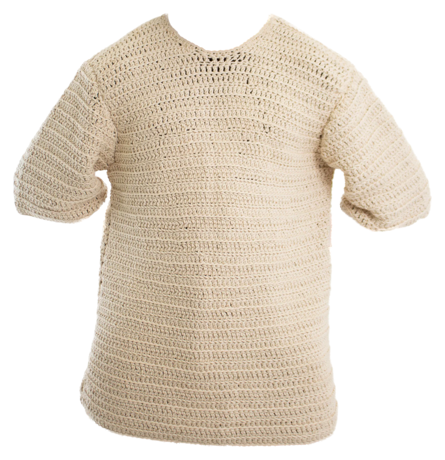 Open-knit short-sleeve top