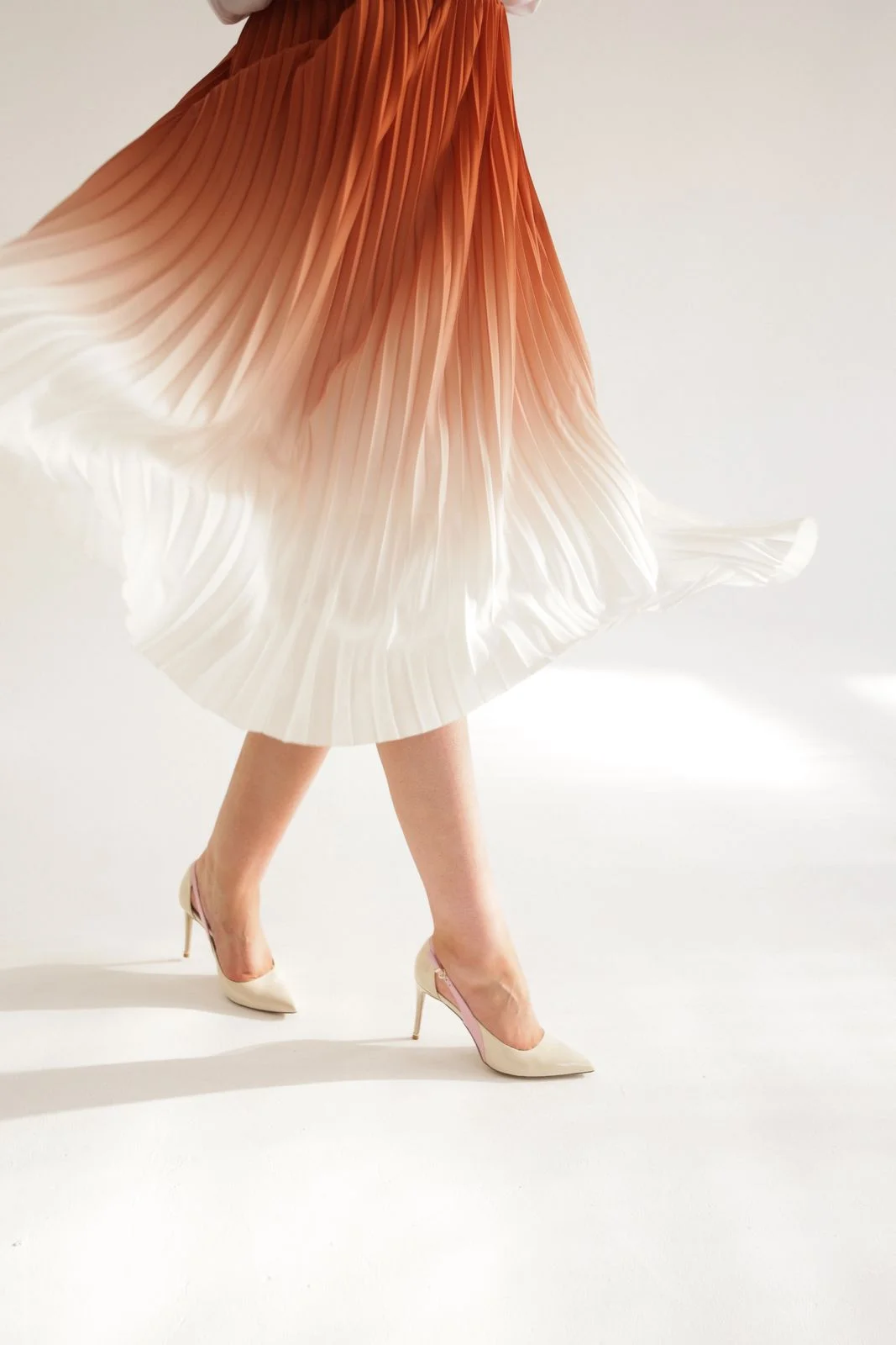 Ombré pleated skirt